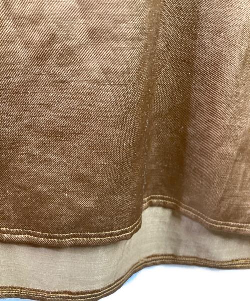 ADELLY（アデリー）ADELLY (アデリー) レースアップブラウス ブラウン サイズ:38 未使用品の古着・服飾アイテム