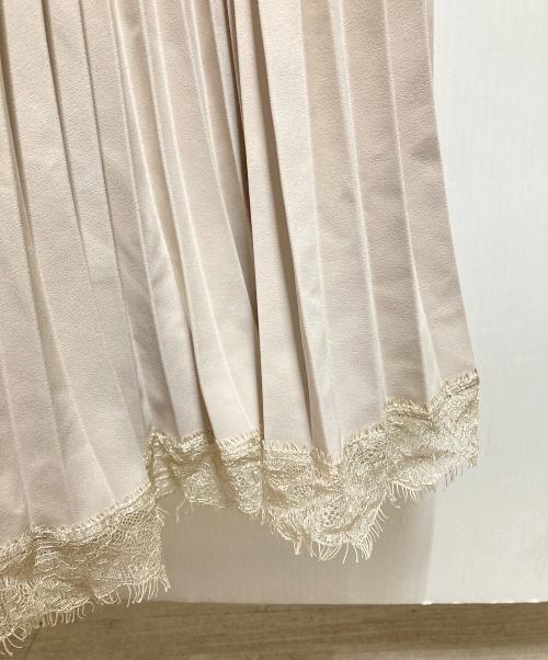 HER LIP TO（ハーリップトゥ）HER LIP TO (ハーリップトゥ) Butterfly Collar Pleated Dress ベージュ サイズ:Mの古着・服飾アイテム