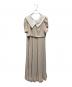 HER LIP TO（ハーリップトゥ）の古着「Butterfly Collar Pleated Dress」｜ベージュ