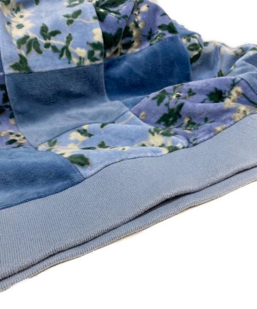 SUPREME（シュプリーム）SUPREME (シュプリーム) Floral Patchwork Velour L/S Polo ブルー サイズ:XLの古着・服飾アイテム