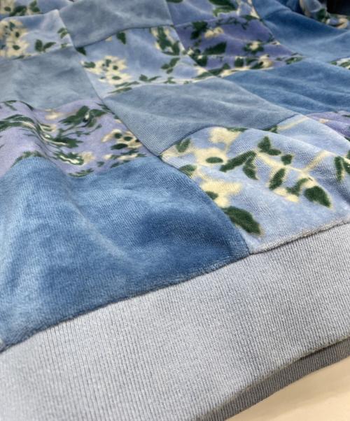 SUPREME（シュプリーム）SUPREME (シュプリーム) Floral Patchwork Velour L/S Polo ブルー サイズ:XLの古着・服飾アイテム