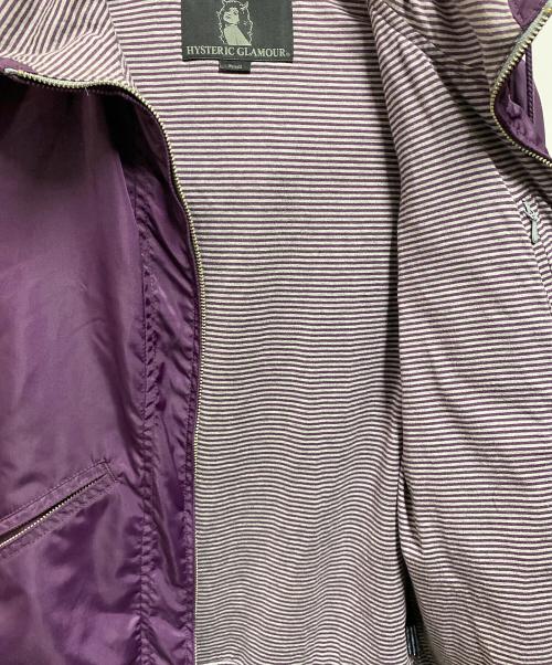 Hysteric Glamour（ヒステリックグラマー）Hysteric Glamour (ヒステリックグラマー) ワッペン付ナイロンフーデッドジャケット パープル サイズ:Ｓの古着・服飾アイテム