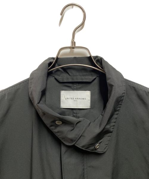 UNITED ARROWS（ユナイテッドアローズ）UNITED ARROWS (ユナイテッドアローズ) P GABA スタンドカラー モッズコート グレー サイズ:Sの古着・服飾アイテム