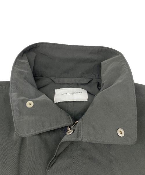UNITED ARROWS（ユナイテッドアローズ）UNITED ARROWS (ユナイテッドアローズ) P GABA スタンドカラー モッズコート グレー サイズ:Sの古着・服飾アイテム