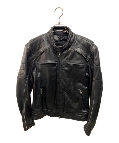 HARLEY-DAVIDSON（ハーレーダビッドソン）HARLEY-DAVIDSON (ハーレーダビッドソン) Reflective Skull Leather Jacket ブラック サイズ:Ｍの古着・服飾アイテム