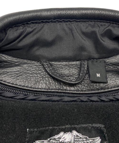 HARLEY-DAVIDSON（ハーレーダビッドソン）HARLEY-DAVIDSON (ハーレーダビッドソン) Reflective Skull Leather Jacket ブラック サイズ:Ｍの古着・服飾アイテム