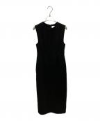 ENFOLDエンフォルド）の古着「MINIMAL SLEEVELESS DRESS ミニマルスリーブレスドレス 300GA133-0380」｜ブラック