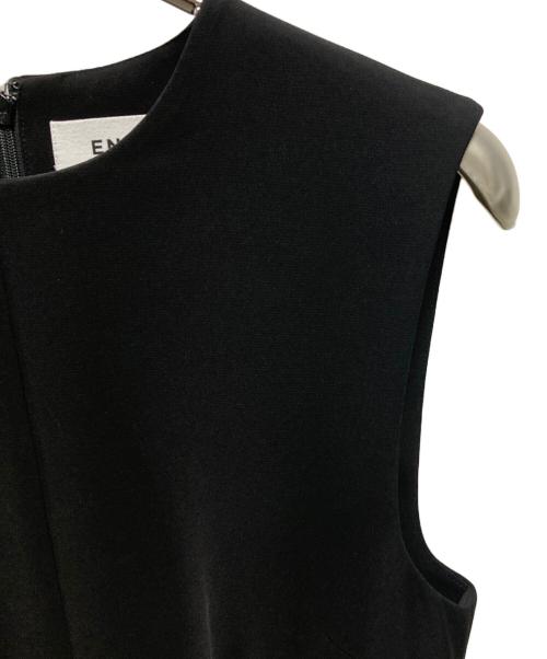 ENFOLD（エンフォルド）ENFOLD (エンフォルド) MINIMAL SLEEVELESS DRESS ミニマルスリーブレスドレス 300GA133-0380 ブラック サイズ:38の古着・服飾アイテム