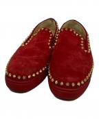 Christian Louboutinクリスチャン・ルブタン）の古着「スタッズスリッポン」｜レッド