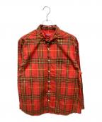 SUPREMEシュプリーム）の古着「Spray Tartan Shirt」｜レッド