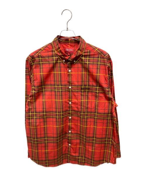 SUPREME（シュプリーム）SUPREME (シュプリーム) Spray Tartan Shirt レッド サイズ:Lの古着・服飾アイテム
