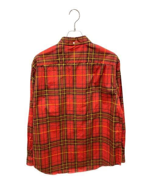 SUPREME（シュプリーム）SUPREME (シュプリーム) Spray Tartan Shirt レッド サイズ:Lの古着・服飾アイテム