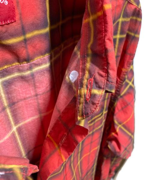 SUPREME（シュプリーム）SUPREME (シュプリーム) Spray Tartan Shirt レッド サイズ:Lの古着・服飾アイテム