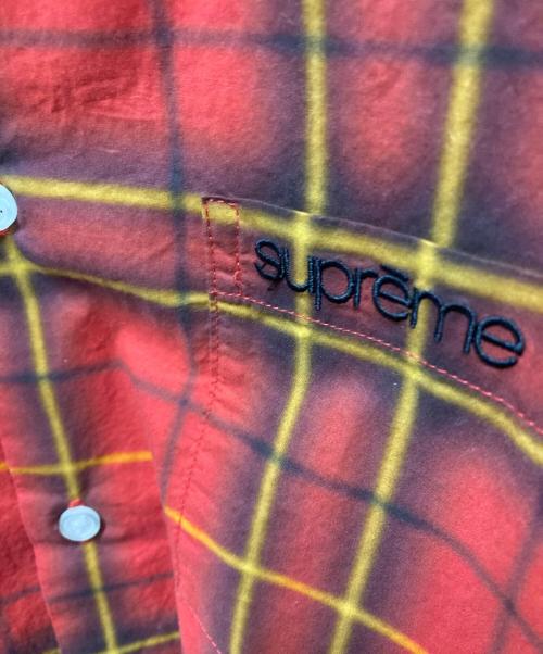 SUPREME（シュプリーム）SUPREME (シュプリーム) Spray Tartan Shirt レッド サイズ:Lの古着・服飾アイテム