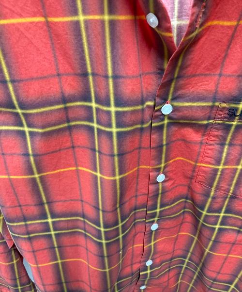 SUPREME（シュプリーム）SUPREME (シュプリーム) Spray Tartan Shirt レッド サイズ:Lの古着・服飾アイテム