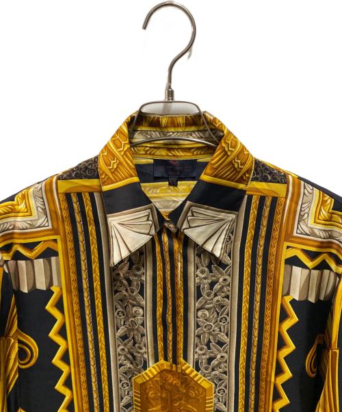 ETRO（エトロ）ETRO (エトロ) スカーフ柄シャツ イエロー×ブラック サイズ:44の古着・服飾アイテム