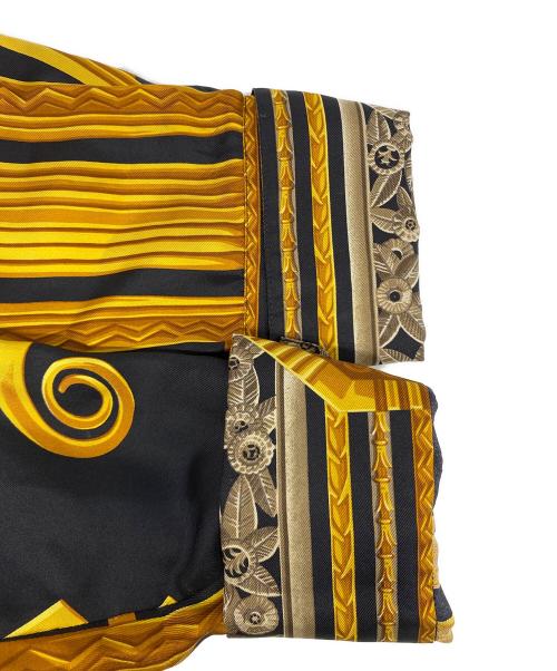 ETRO（エトロ）ETRO (エトロ) スカーフ柄シャツ イエロー×ブラック サイズ:44の古着・服飾アイテム