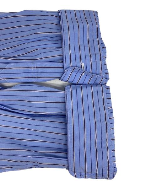 JUNYA WATANABE COMME des GARCONS（(ジュンヤワタナベ コムデギャルソン）JUNYA WATANABE COMME des GARCONS ((ジュンヤワタナベ コムデギャルソン) ストライプロングシャツ ブルー サイズ:ＸＳの古着・服飾アイテム