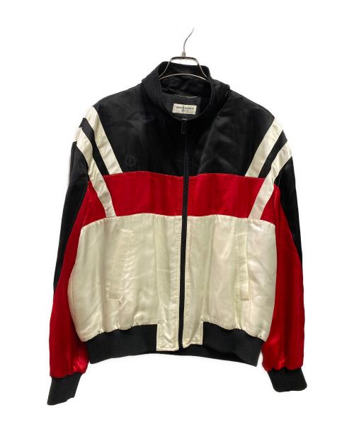 Saint Laurent Paris（サンローランパリ）Saint Laurent Paris (サンローランパリ) 22SS シルクテディジャケット ブラック×ホワイト サイズ:50の古着・服飾アイテム