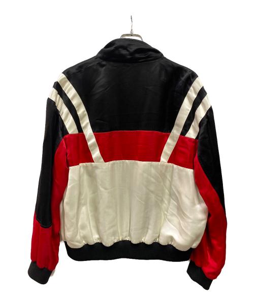 Saint Laurent Paris（サンローランパリ）Saint Laurent Paris (サンローランパリ) 22SS シルクテディジャケット ブラック×ホワイト サイズ:50の古着・服飾アイテム