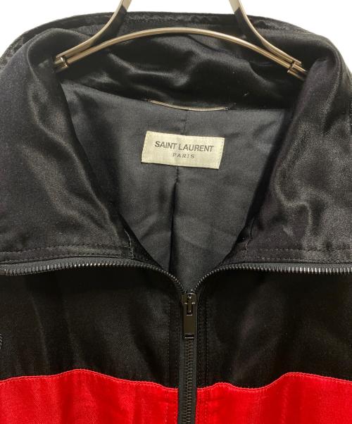 Saint Laurent Paris（サンローランパリ）Saint Laurent Paris (サンローランパリ) 22SS シルクテディジャケット ブラック×ホワイト サイズ:50の古着・服飾アイテム
