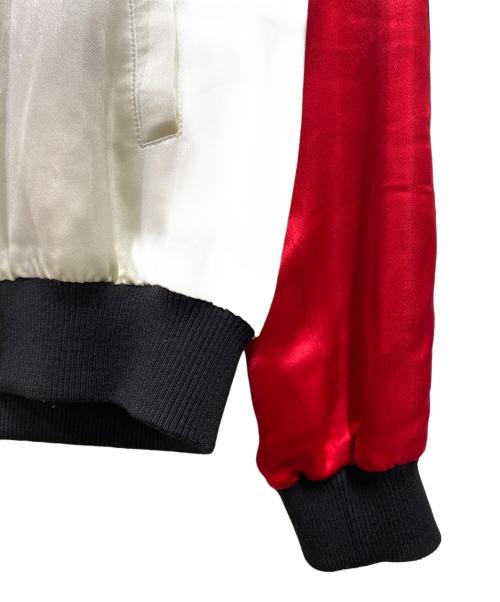 Saint Laurent Paris（サンローランパリ）Saint Laurent Paris (サンローランパリ) 22SS シルクテディジャケット ブラック×ホワイト サイズ:50の古着・服飾アイテム