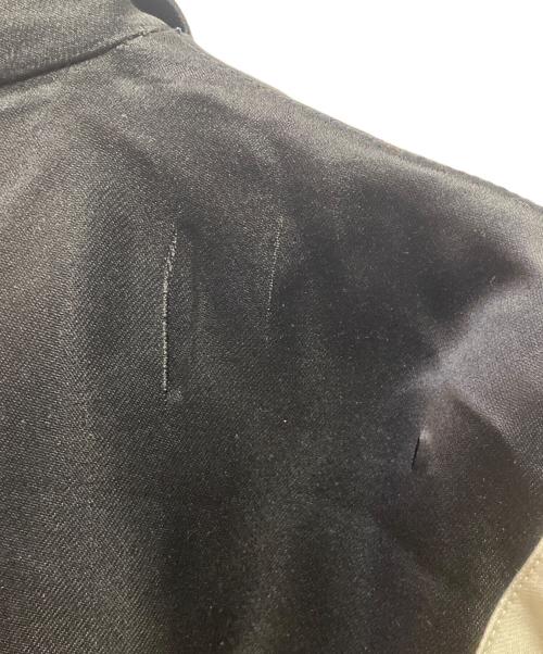 Saint Laurent Paris（サンローランパリ）Saint Laurent Paris (サンローランパリ) 22SS シルクテディジャケット ブラック×ホワイト サイズ:50の古着・服飾アイテム