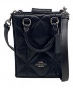 COACHコーチ）の古着「キルティング2wayバッグ」｜ブラック