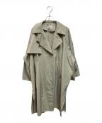 IENAイエナ）の古着「Pe/ポプリンオーバートレンチコート」｜グリーン