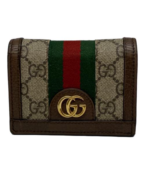 GUCCI（グッチ）GUCCI (グッチ) 2つ折り財布 ブラウンの古着・服飾アイテム
