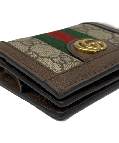 GUCCI（グッチ）GUCCI (グッチ) 2つ折り財布 ブラウンの古着・服飾アイテム
