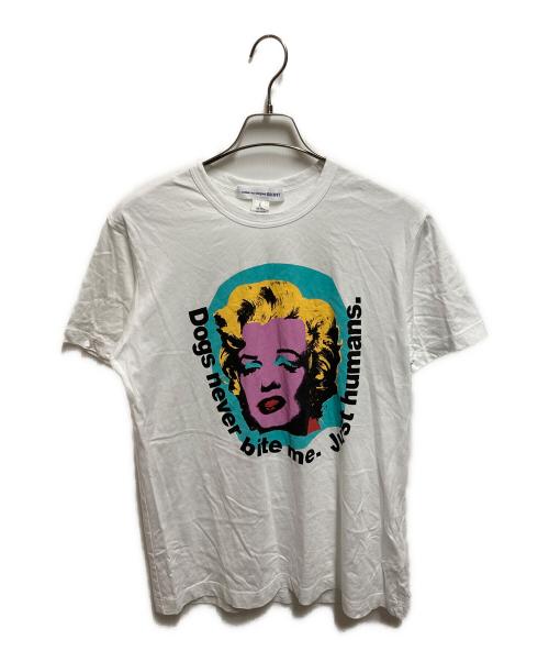 COMME des GARCONS SHIRT（コムデギャルソンシャツ）COMME des GARCONS SHIRT (コムデギャルソンシャツ) ANDY WARHOL プリントTシャツ ホワイト サイズ:Ｌの古着・服飾アイテム
