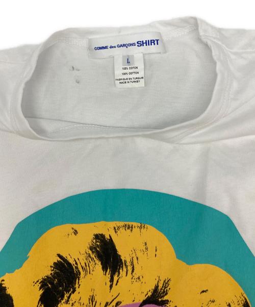 COMME des GARCONS SHIRT（コムデギャルソンシャツ）COMME des GARCONS SHIRT (コムデギャルソンシャツ) ANDY WARHOL プリントTシャツ ホワイト サイズ:Ｌの古着・服飾アイテム