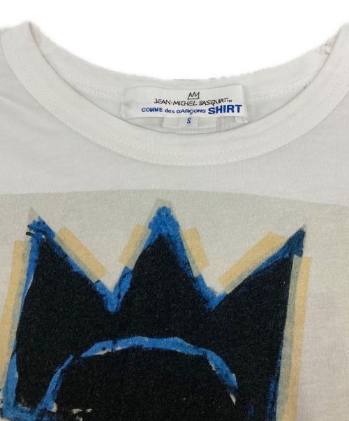 COMME des GARCONS SHIRT（コムデギャルソンシャツ）COMME des GARCONS SHIRT (コムデギャルソンシャツ) JEAN MICHEL BASQUIAT プリントTシャツ ホワイト サイズ:Ｓの古着・服飾アイテム