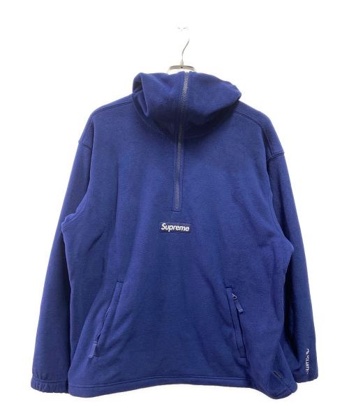 SUPREME（シュプリーム）SUPREME (シュプリーム) Polartec Facemask Half Zip Hooded Sweatshirt ブルー サイズ:Ｌの古着・服飾アイテム