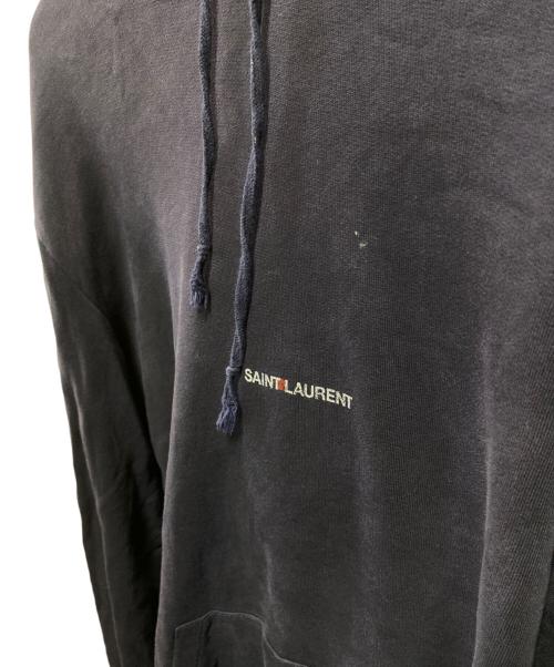 Saint Laurent Paris（サンローランパリ）Saint Laurent Paris (サンローランパリ) シグネチャーロゴプリントスウェットパーカ ネイビー サイズ:Ｌの古着・服飾アイテム