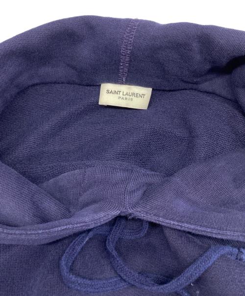 Saint Laurent Paris（サンローランパリ）Saint Laurent Paris (サンローランパリ) シグネチャーロゴプリントスウェットパーカ ネイビー サイズ:Ｌの古着・服飾アイテム