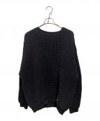 WACKO MARIAワコマリア）の古着「WAFFLE KNIT SWEATER」｜ブラック