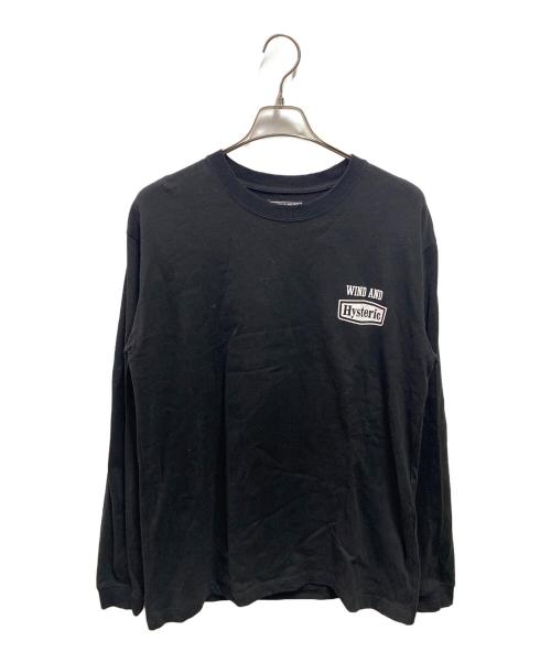 Hysteric Glamour（ヒステリックグラマー）Hysteric Glamour (ヒステリックグラマー) WIND AND SEA (ウィンダンシー) プリントカットソー ブラック サイズ:Ⅼの古着・服飾アイテム