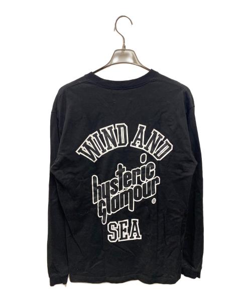 Hysteric Glamour（ヒステリックグラマー）Hysteric Glamour (ヒステリックグラマー) WIND AND SEA (ウィンダンシー) プリントカットソー ブラック サイズ:Ⅼの古着・服飾アイテム