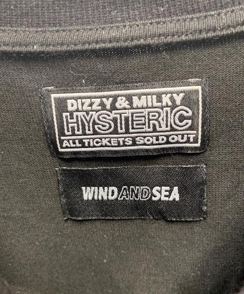 Hysteric Glamour（ヒステリックグラマー）Hysteric Glamour (ヒステリックグラマー) WIND AND SEA (ウィンダンシー) プリントカットソー ブラック サイズ:Ⅼの古着・服飾アイテム