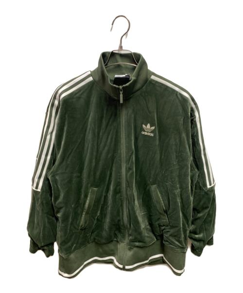 adidas（アディダス）adidas (アディダス) ベロアトラックジャケット グリーン サイズ:ＯＴの古着・服飾アイテム
