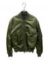 GIVENCHY（ジバンシィ）の古着「ロゴモチーフボタンフライトジャケット」｜グリーン