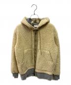 MONCLERモンクレール）の古着「MAGLIA CARDIGAN  ボアジップパーカー」｜ベージュ