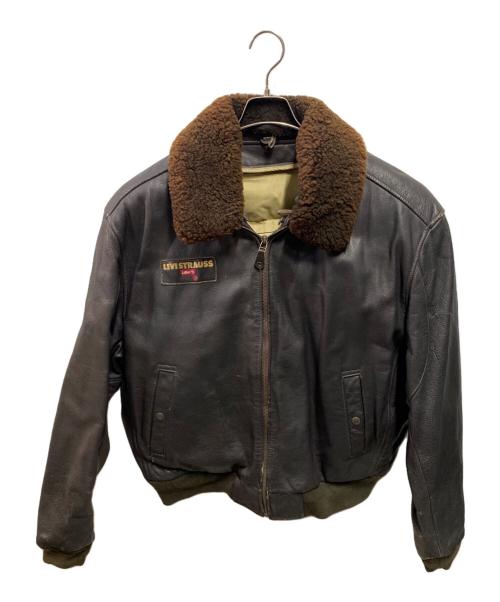 LEVI'S（リーバイス）LEVI'S (リーバイス) 90'sライナー・ボア付レザージャケット ブラウン サイズ:Ｌの古着・服飾アイテム
