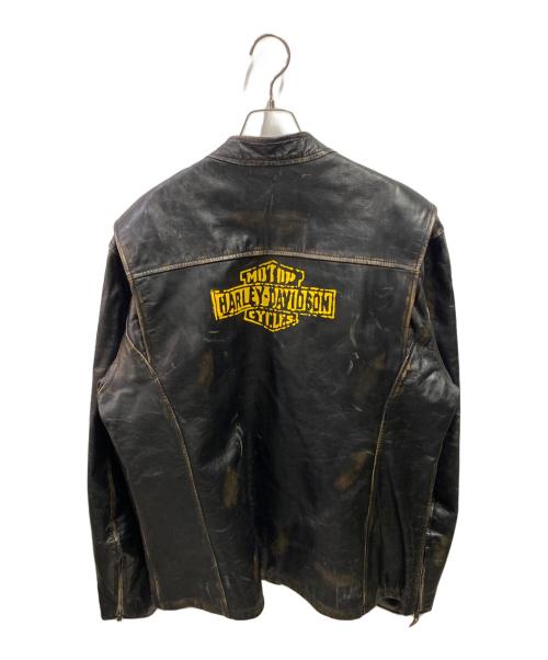 HARLEY-DAVIDSON（ハーレーダビッドソン）HARLEY-DAVIDSON (ハーレーダビッドソン) 1903 FORGE ヴィンテージ加工シングルライダースジャケット ブラック サイズ:Ｌの古着・服飾アイテム