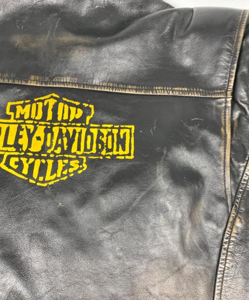 HARLEY-DAVIDSON（ハーレーダビッドソン）HARLEY-DAVIDSON (ハーレーダビッドソン) 1903 FORGE ヴィンテージ加工シングルライダースジャケット ブラック サイズ:Ｌの古着・服飾アイテム