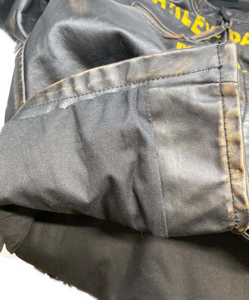 HARLEY-DAVIDSON（ハーレーダビッドソン）HARLEY-DAVIDSON (ハーレーダビッドソン) 1903 FORGE ヴィンテージ加工シングルライダースジャケット ブラック サイズ:Ｌの古着・服飾アイテム