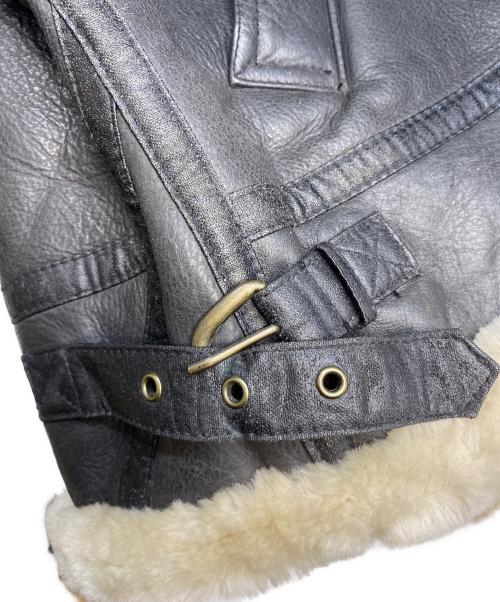 BOSS COFFEE（ボス コーヒー）BOSS COFFEE (ボス コーヒー) B-3レザーボアジャケット ブラック サイズ:LLの古着・服飾アイテム