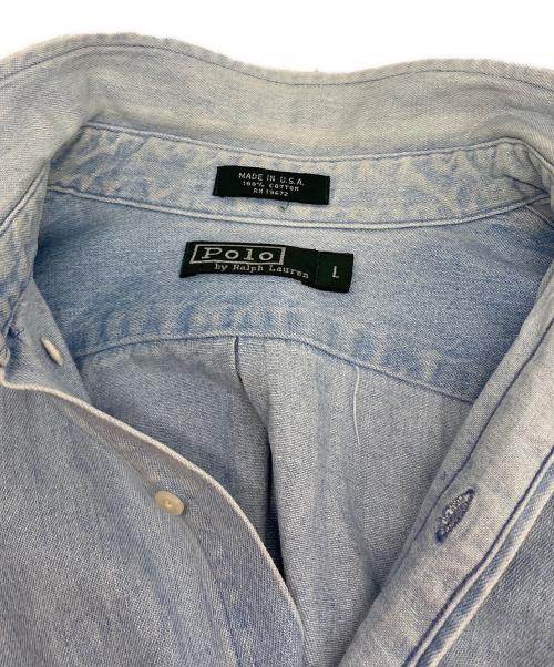 POLO RALPH LAUREN（ポロ・ラルフローレン）POLO RALPH LAUREN (ポロ・ラルフローレン) 80's デニムシャツ ブルー サイズ:Ｌの古着・服飾アイテム